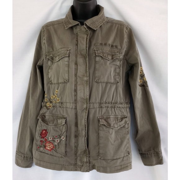 Sonoma Jackets & Coats Sonomafloral Embroidered Military Jacket